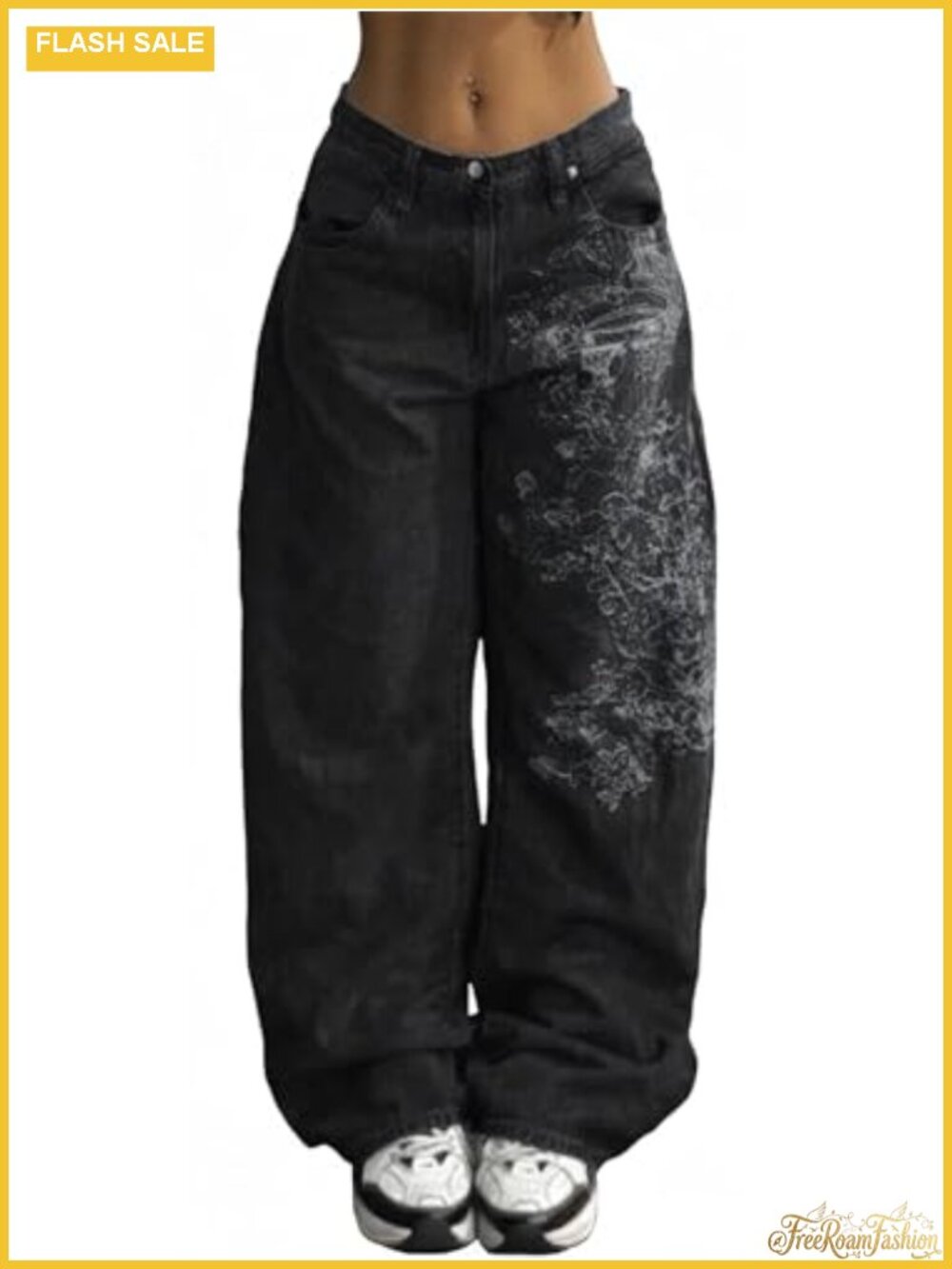 Y2k Grunge Baggy Barrel Jeans Gothic Denim Pants Streetwear